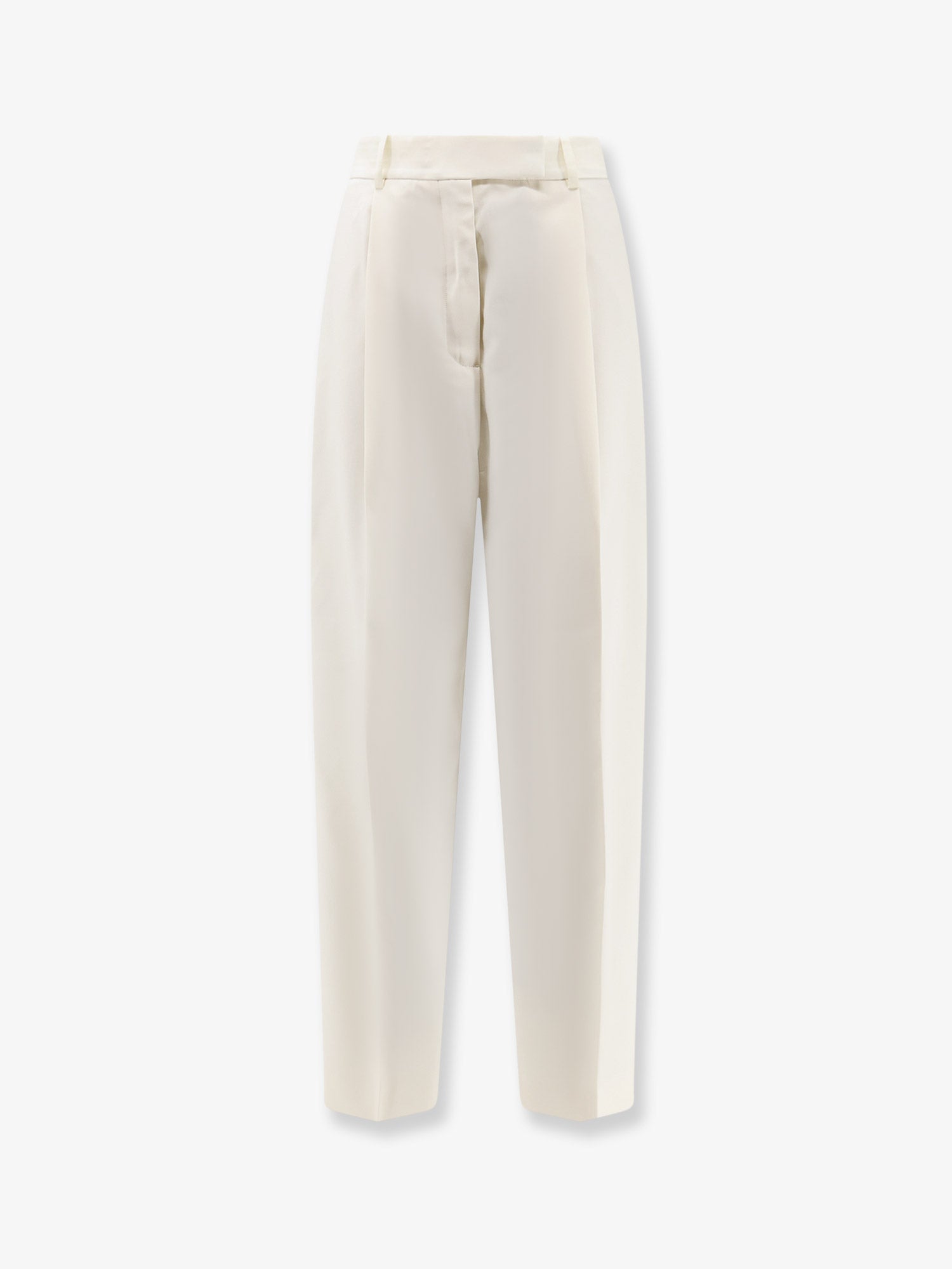 Virgin Wool Trousers — White