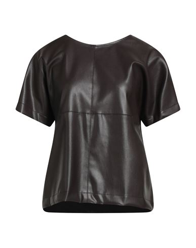 Tricot Woman Top Dark brown Size XL Polyester, Polyurethane
