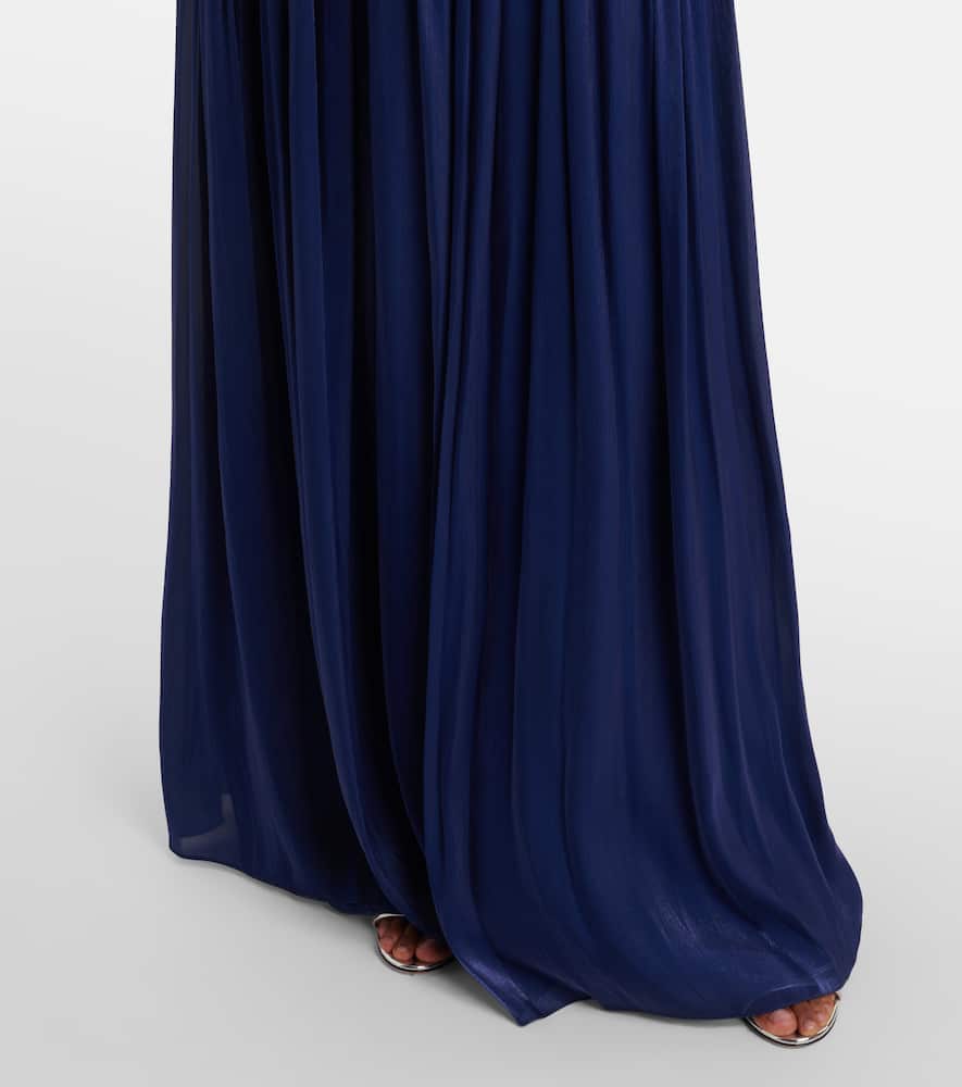 Silia ruched georgette gown