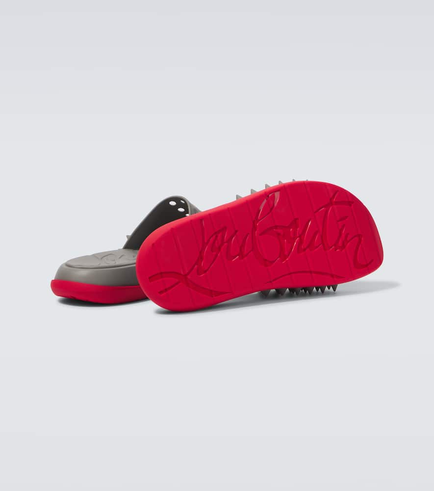 Christian Louboutin Take It Easy perforated spiked slides