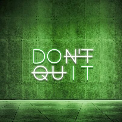 Don'T Quit / DO IT Modern Slogan LED Neon Light Neon Sign Dimmable Light For Office Home Gym Room Wall Decor
