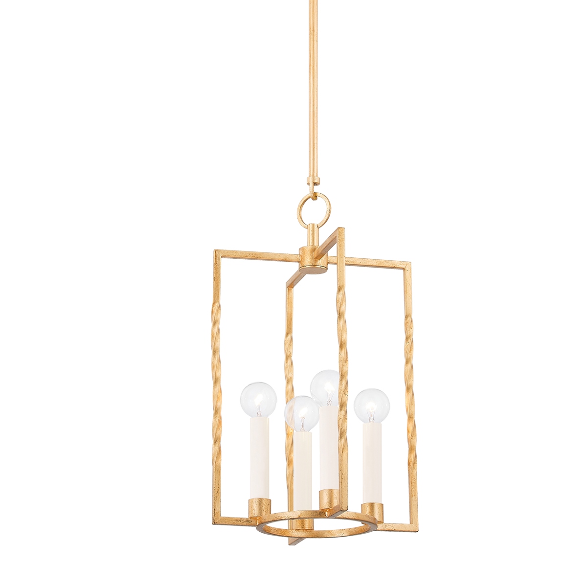 Vintage Gold Leaf Four Light Lantern from the Adelaide Collection