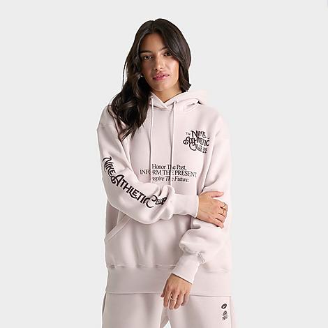 Women's Athletic Club Pullover Hoodie in Silt Red/Burgundy Crush