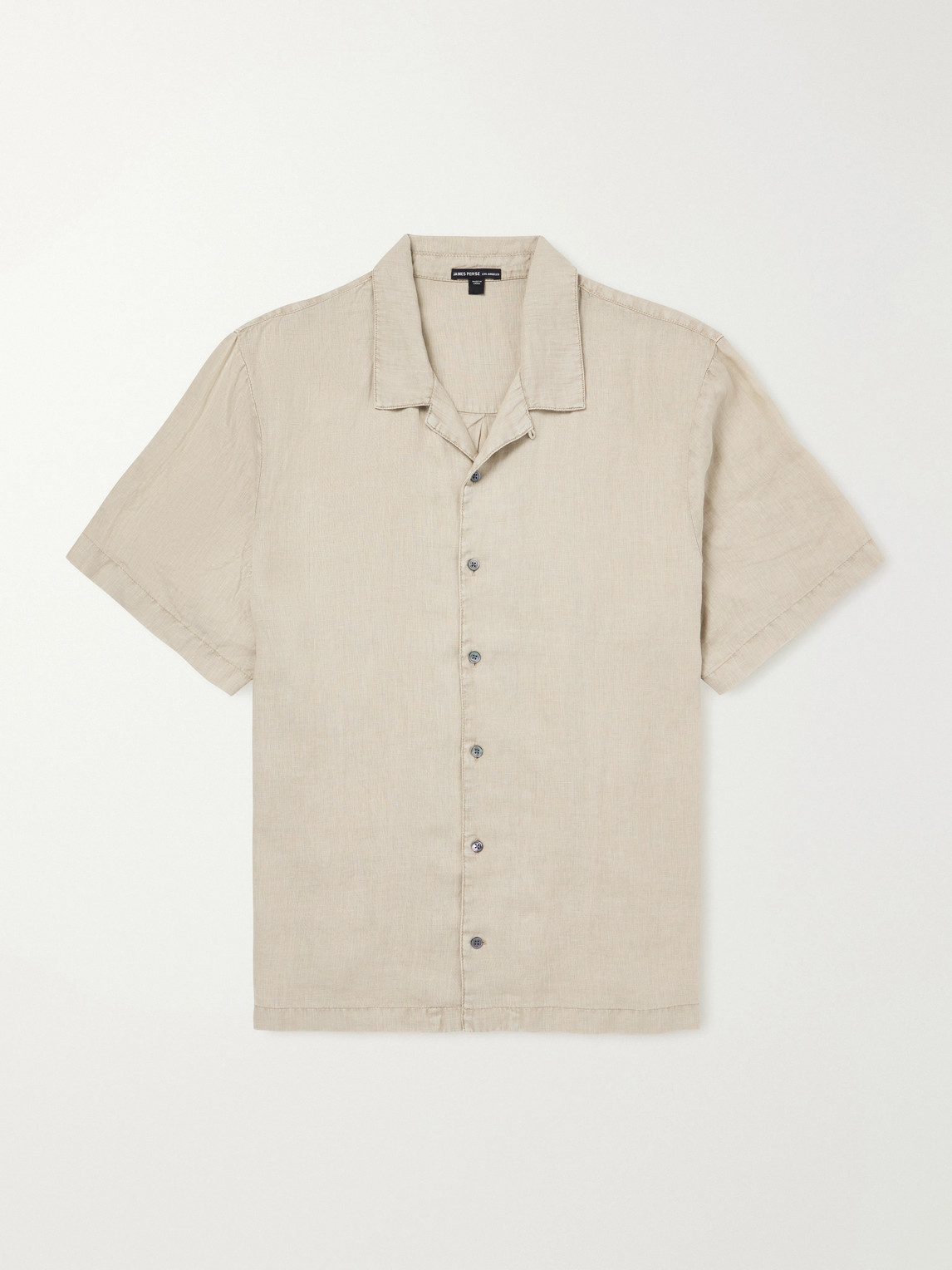 Convertible-Collar Linen Shirt