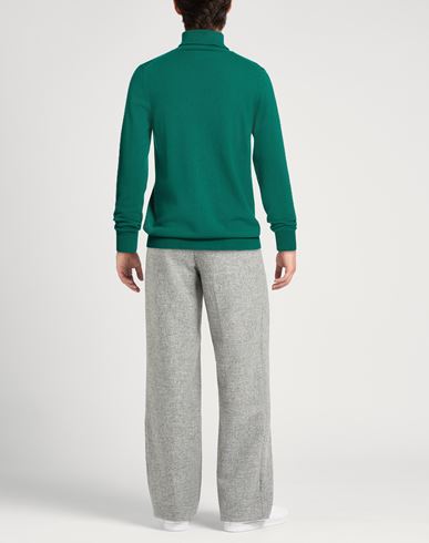 Man Turtleneck Green Size 38 Virgin Wool, Cashmere