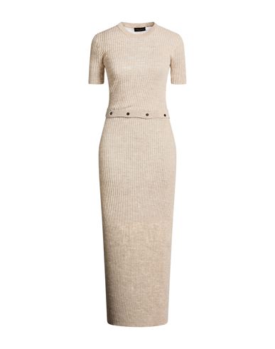 Woman Maxi dress Beige Size S Linen, Polyester