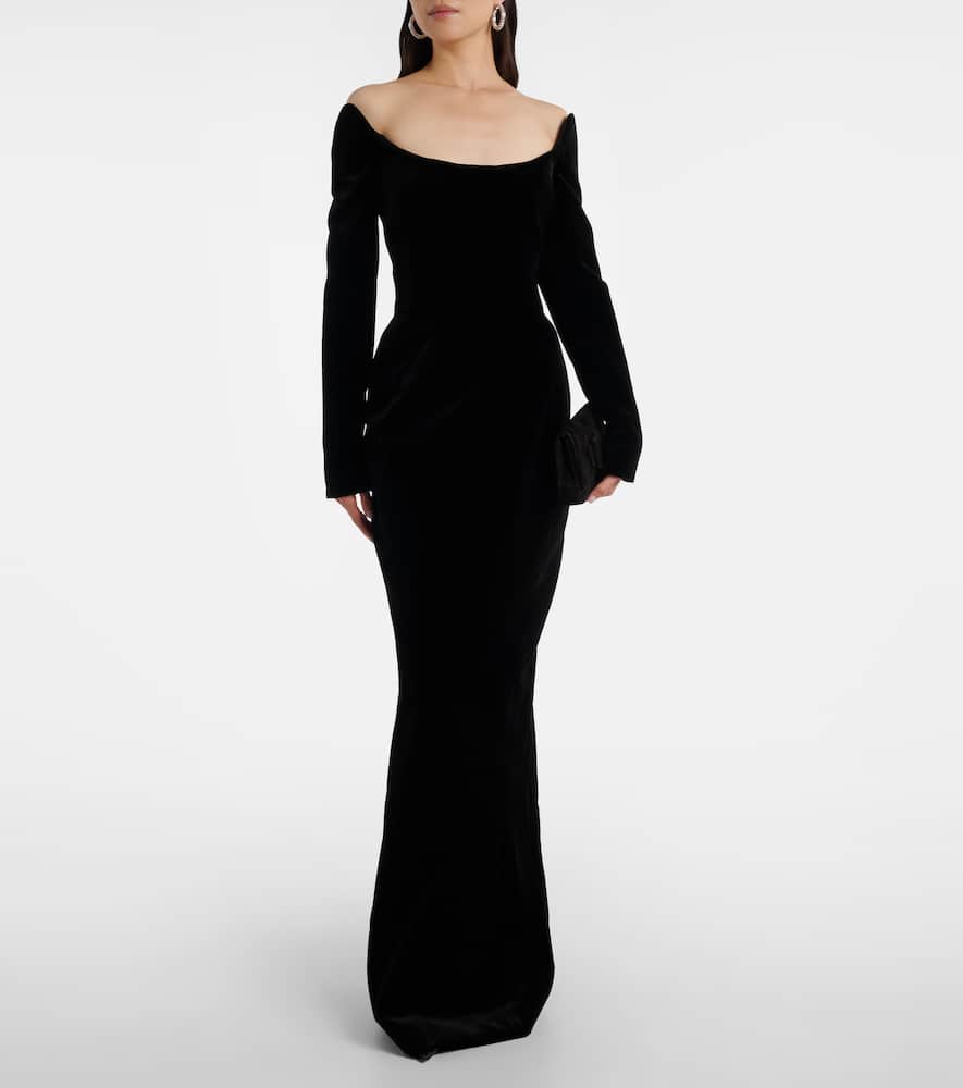 Re/edit Les Méduses velvet corset gown