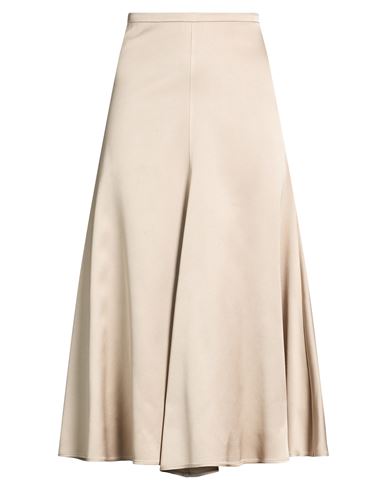 Woman Midi skirt Taupe Size 6 Silk