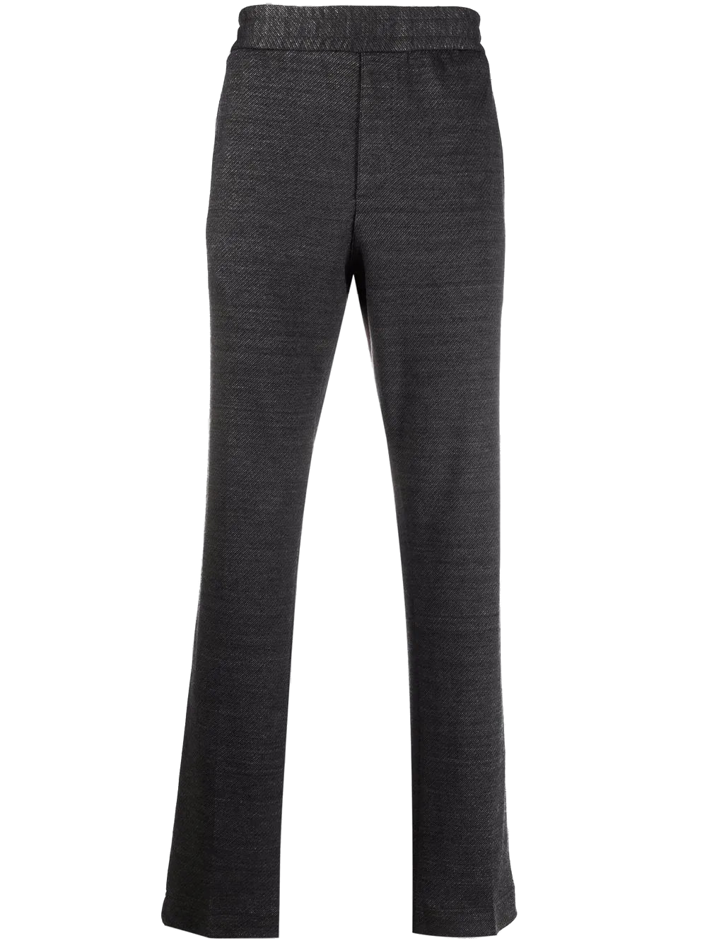 Virgin Wool-Linen Blend Trousers — Gray