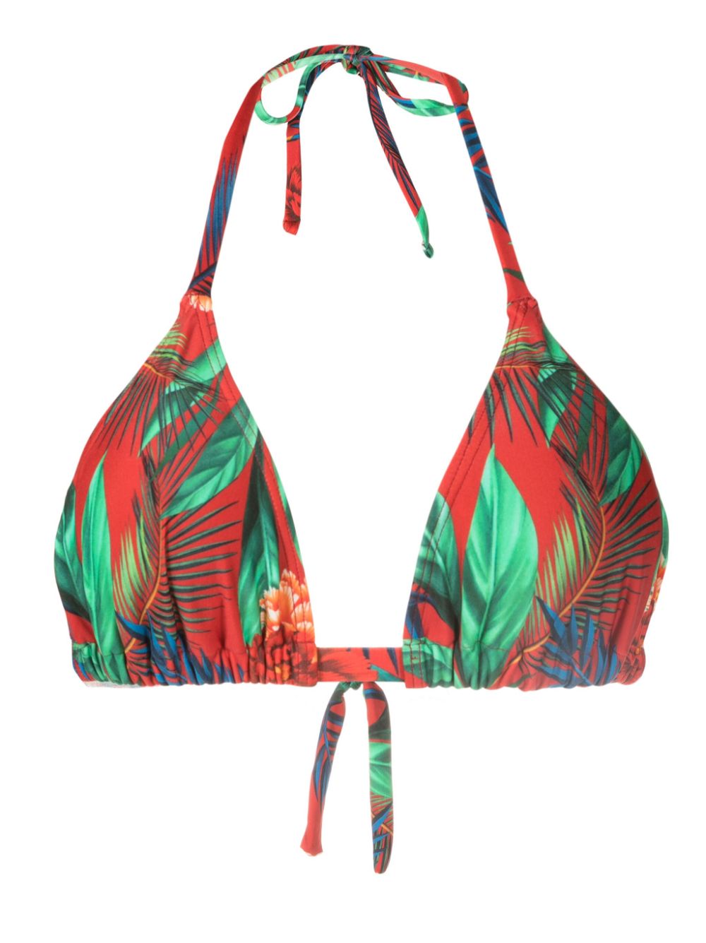 Iasmin floral-print bikini top - Red