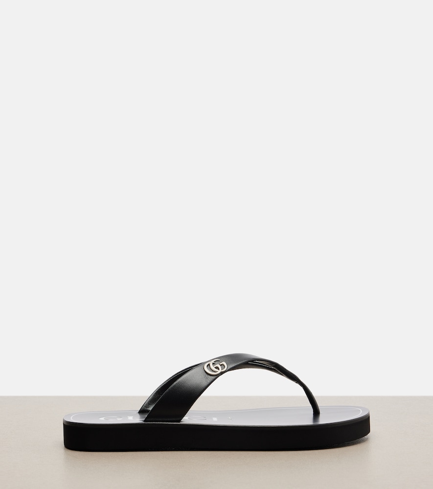 Mila Double G leather thong sandals