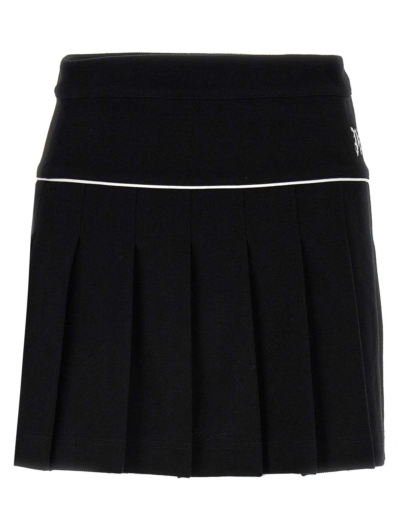 Monogram pleated skirt - Black