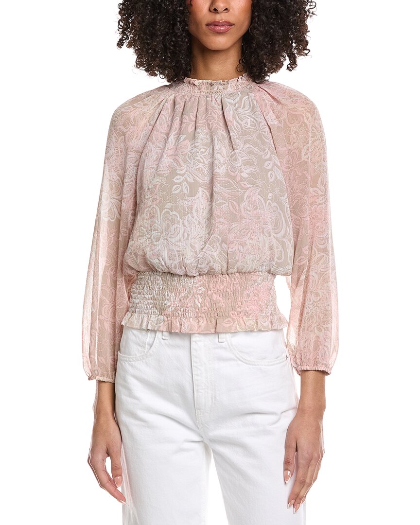 Printed Smocked Blouse
