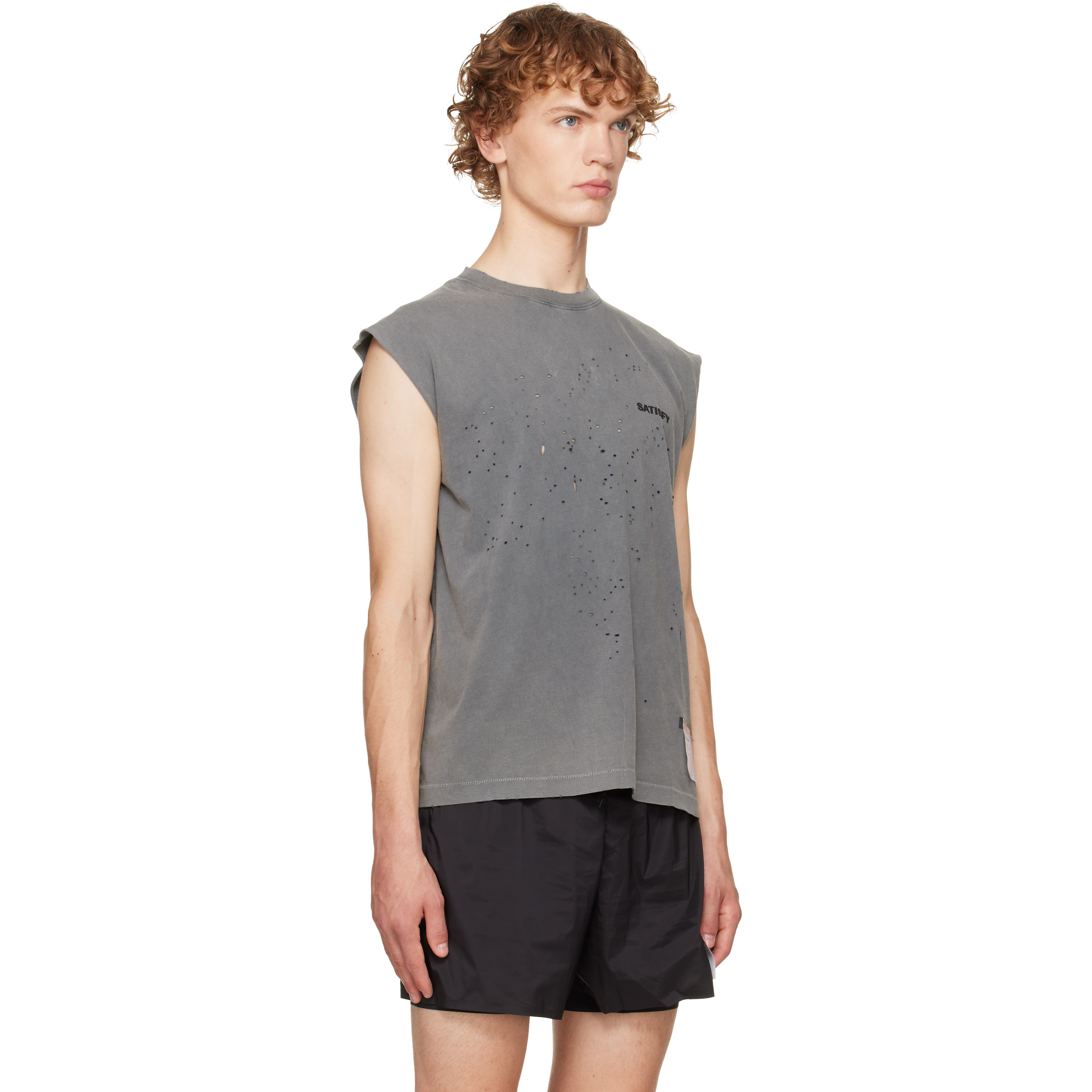 Gray MothTech Muscle Tank Top