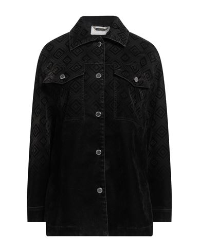 Woman Shirt Black Size 8 Cotton, Polyester, Viscose, Elastane