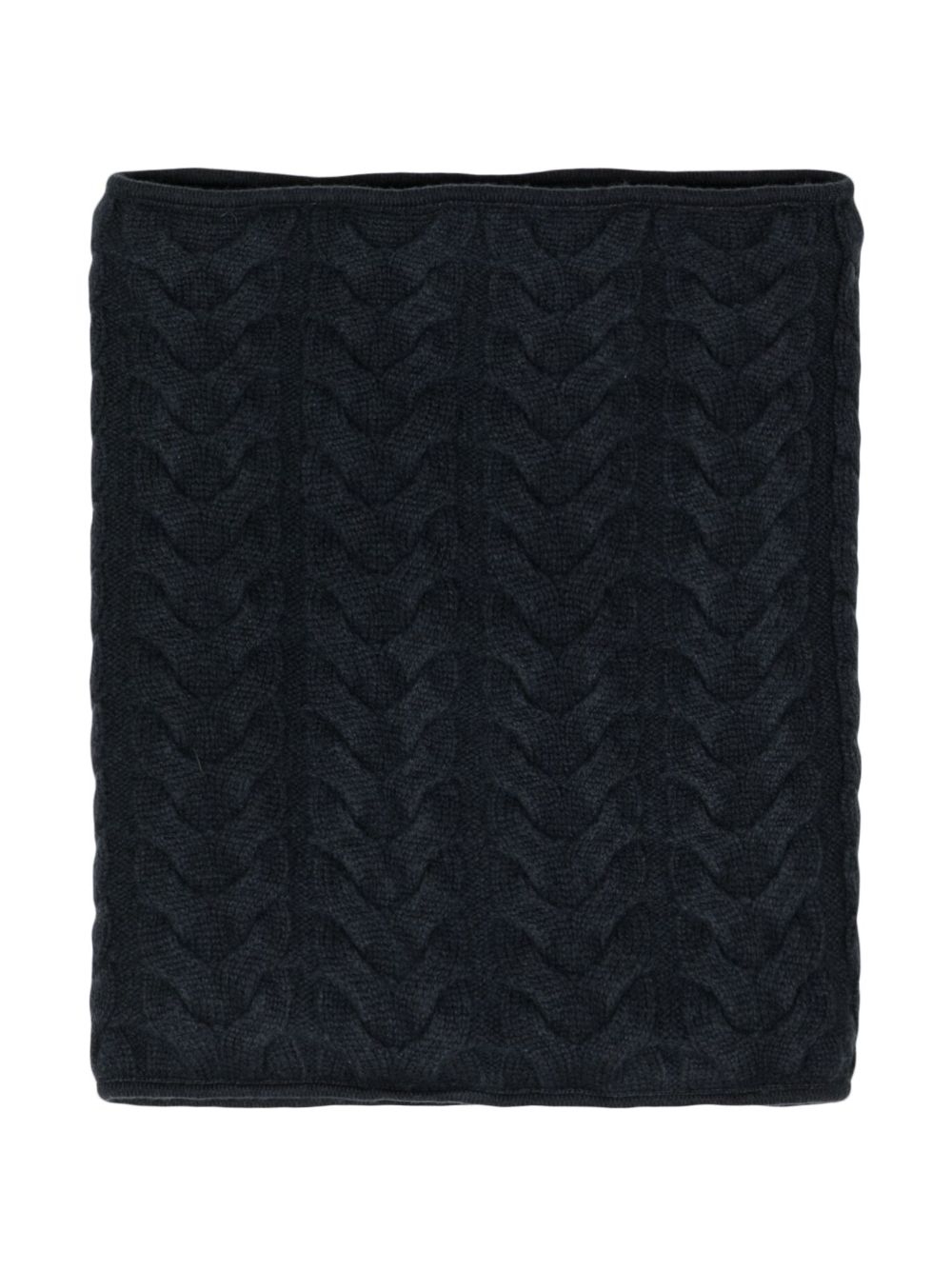 Cable-knit cashmere snood - Blue