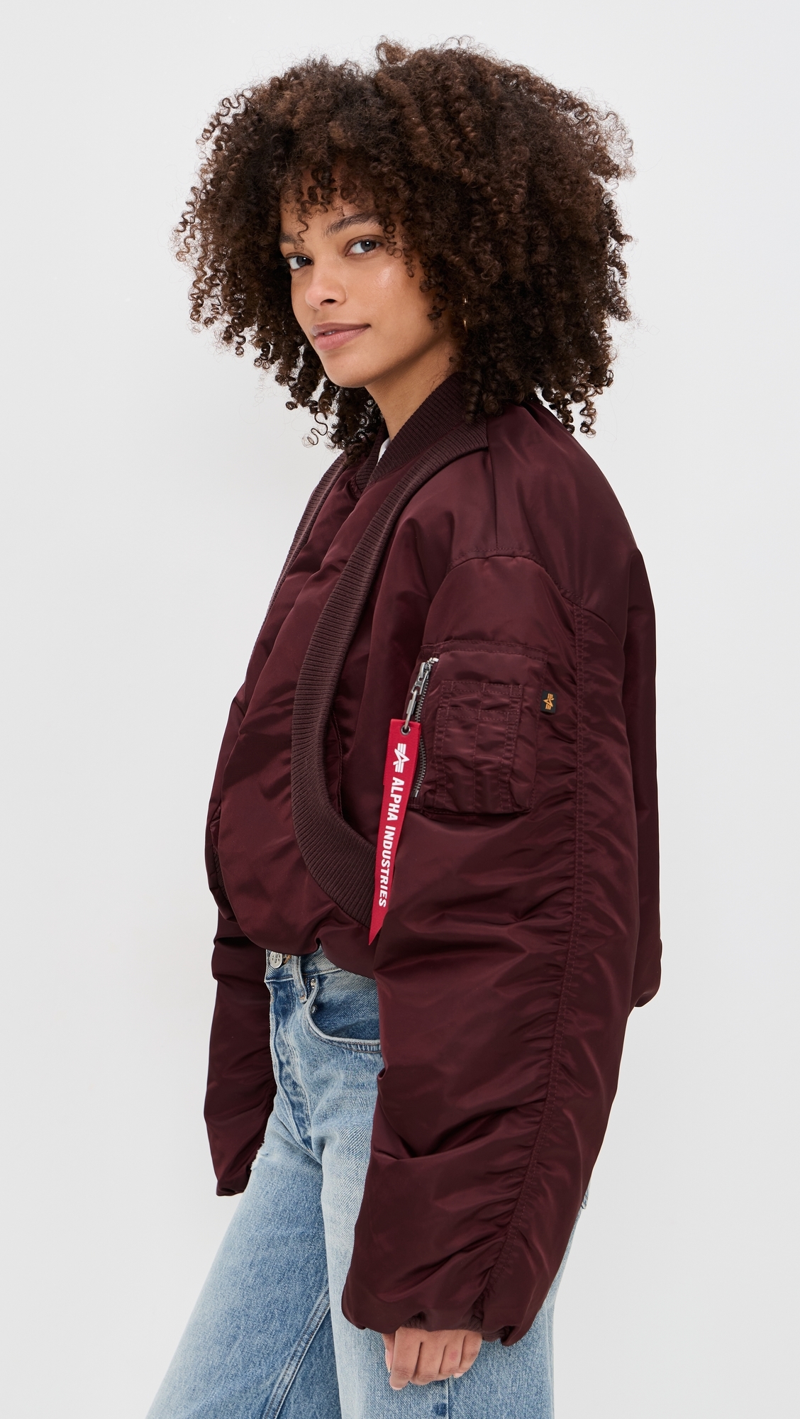 Ma-1 Knit Rib Flight Jacket CEDAR RED