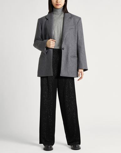Max Mara Woman Pants Black Size 10 Viscose, Polyamide, Wool, Polyester, Elastane