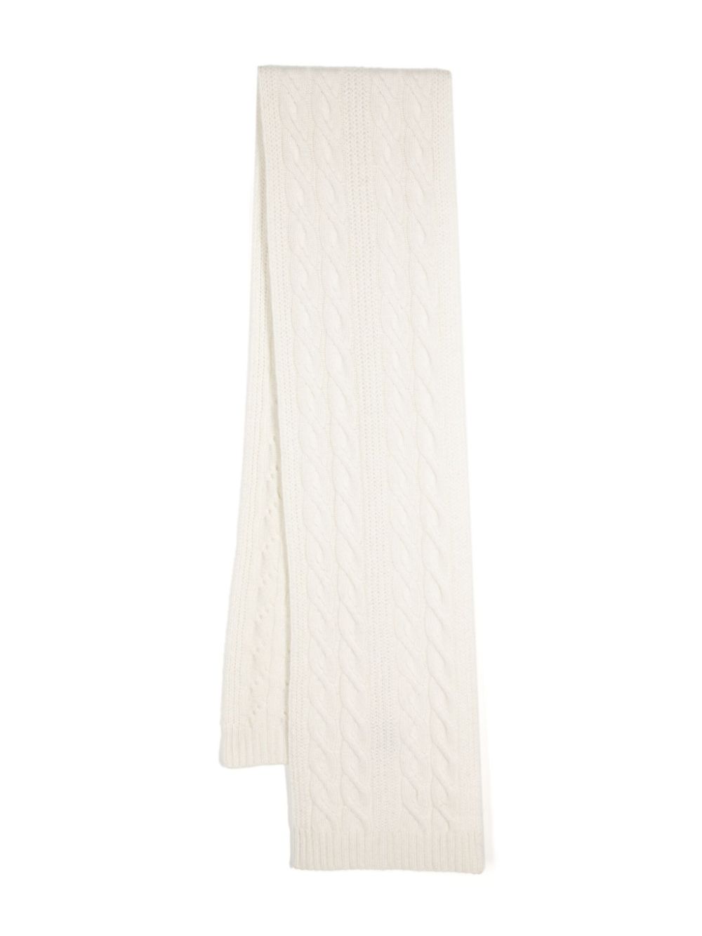 Cable Rib scarf - Neutrals