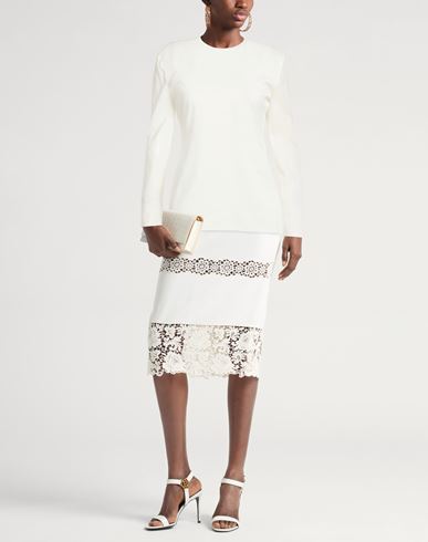 Woman Top White Size 8 Silk, Elastane