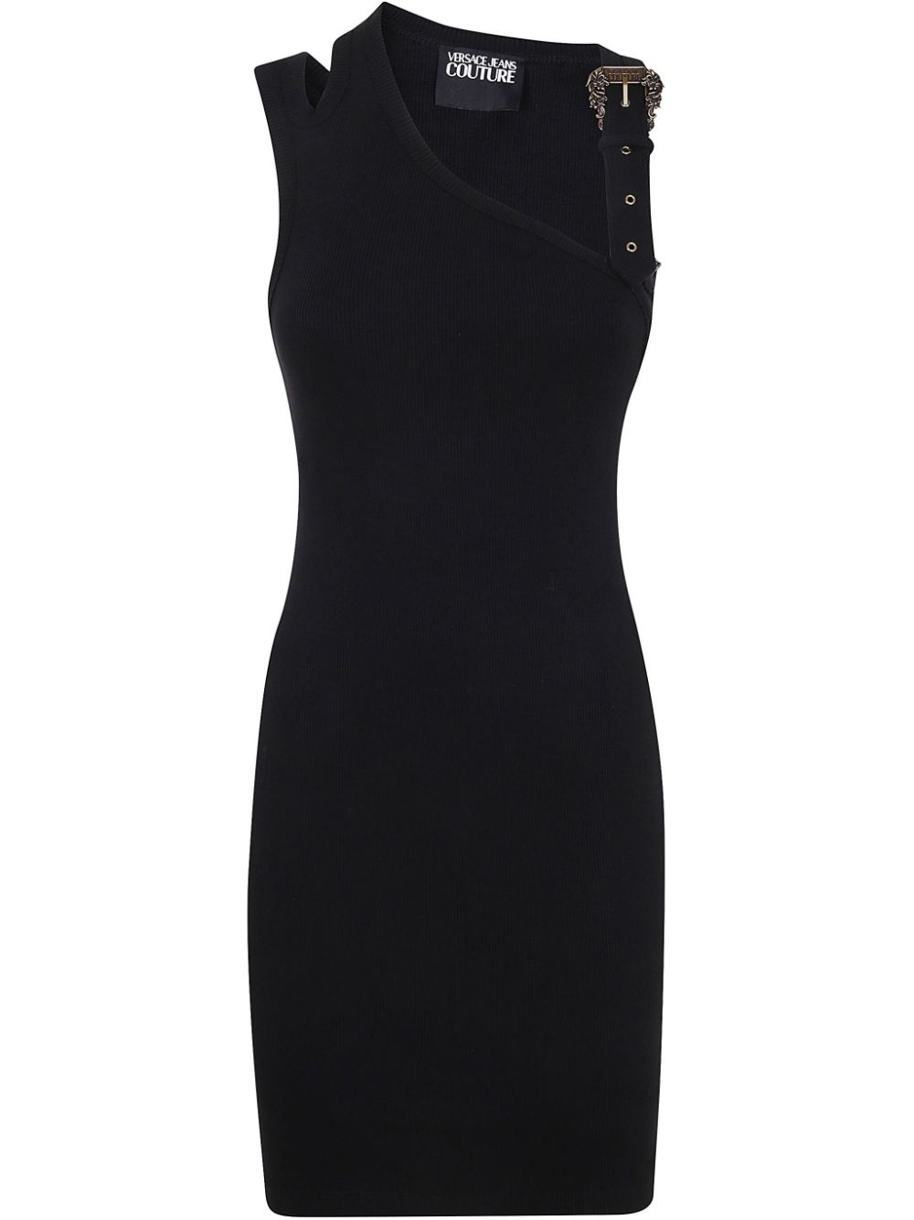 Logo-buckle midi dress - Black