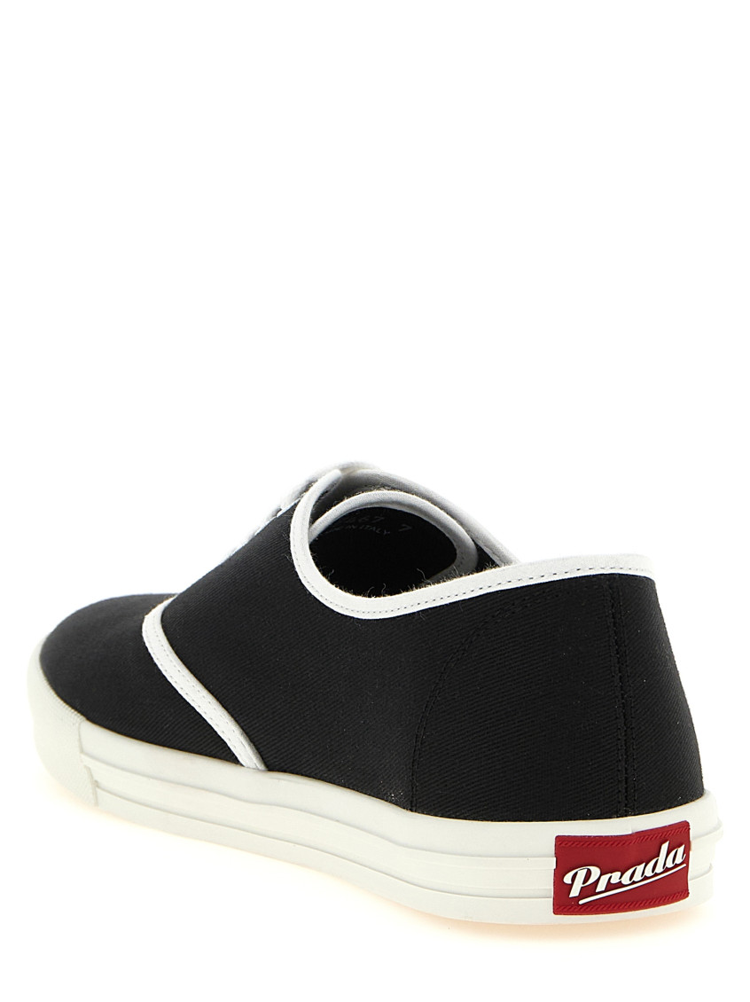 Black Solid Cotton Drill Sneakers