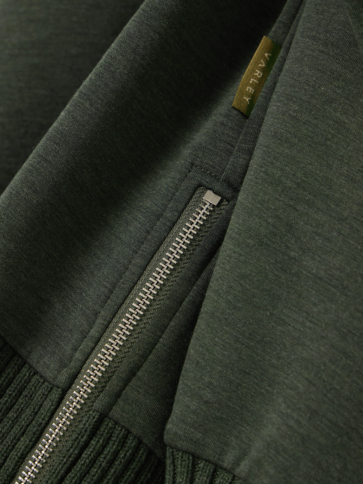 Barker Oversized Zip-detailed Stretch-jersey Turtleneck Sweatshirt - Green