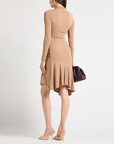 Woman Mini dress Camel Size L Viscose, Elastane