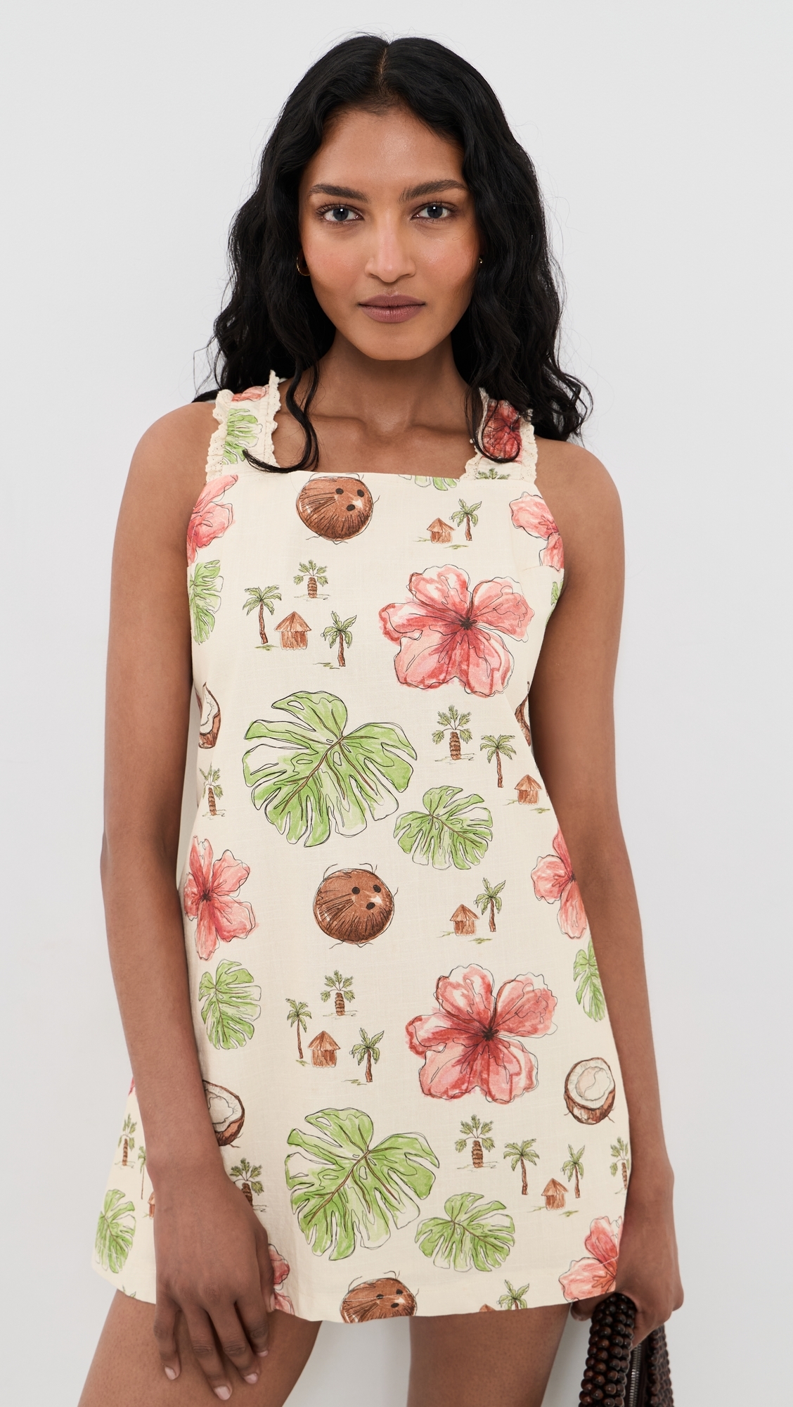 Floral Mini Dress Cream