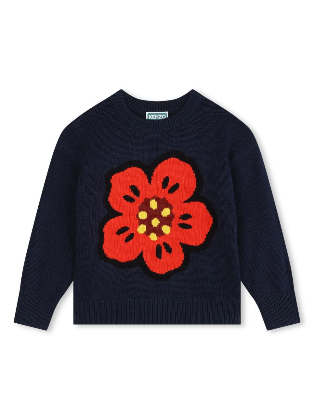 Poppy flower logo jumper - Blue