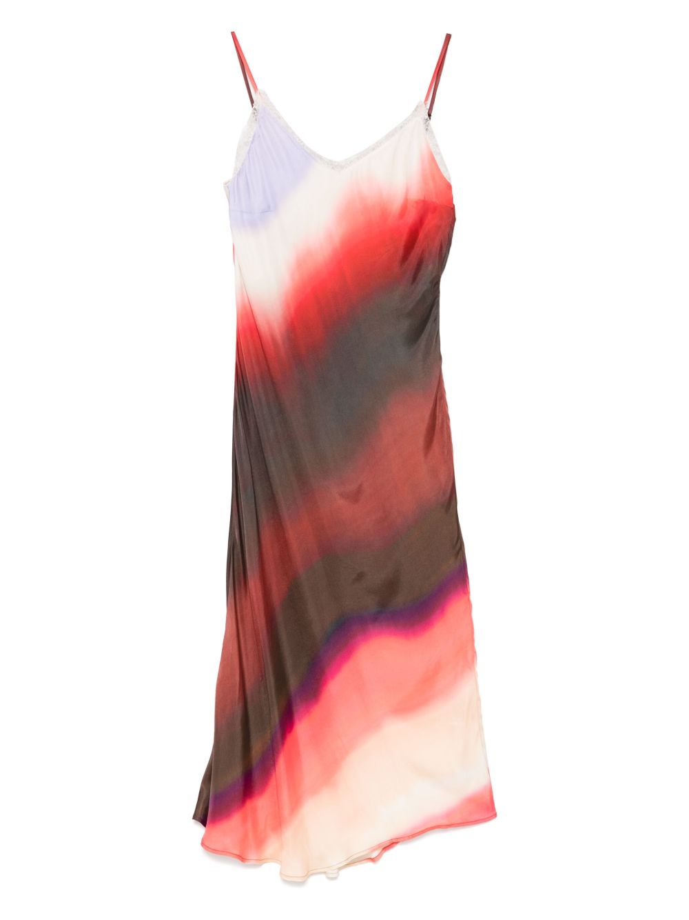 Patrizia Pepe gradient-print midi dress - Brown