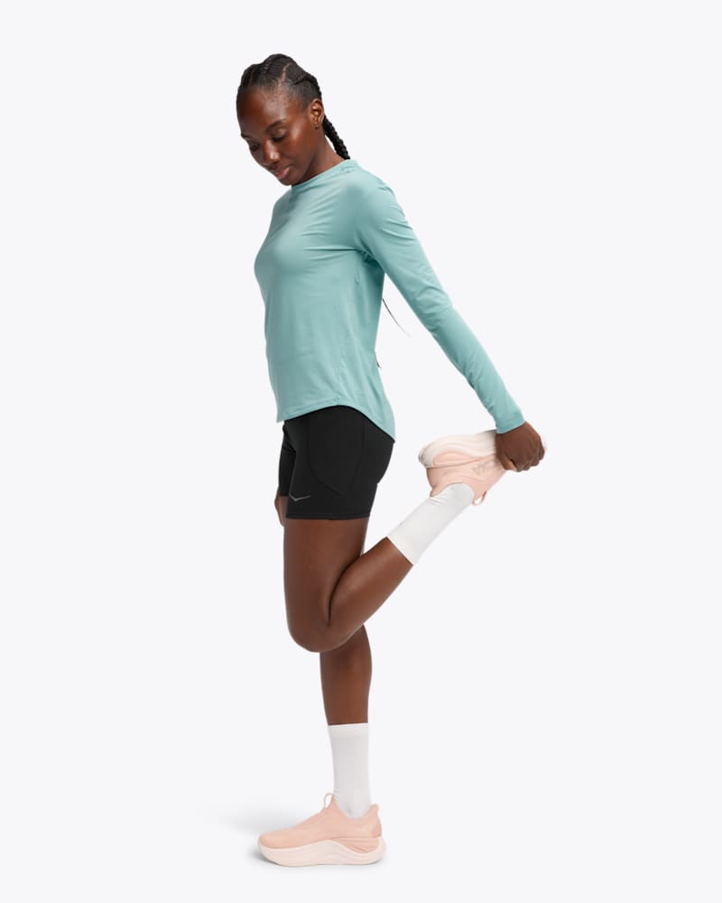 Women's HOKA Essential LS Tee Shirt in Sea Water