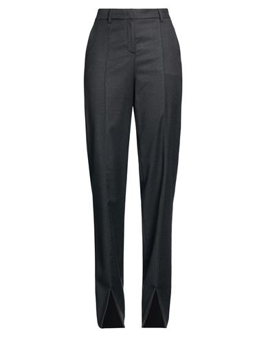 Woman Pants Charcoal Size 6 Virgin Wool, Polyamide, Elastane