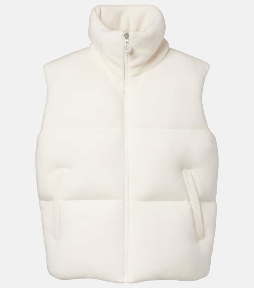 Wool and cashmere down vest