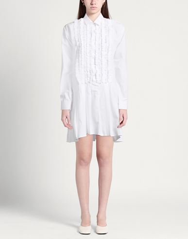 Woman Mini dress White Size M Cotton
