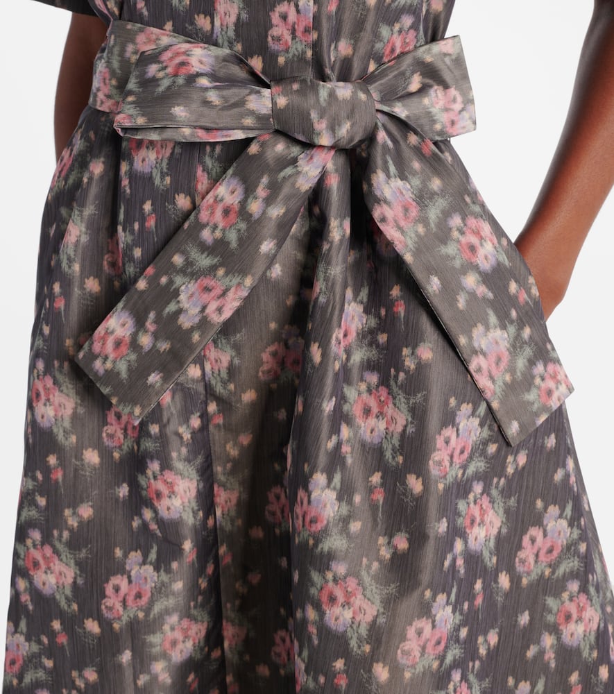 Lunetta floral taffetta midi dress