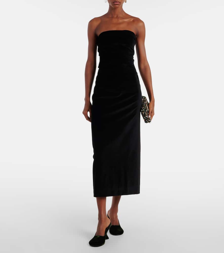 Sabella velvet midi dress