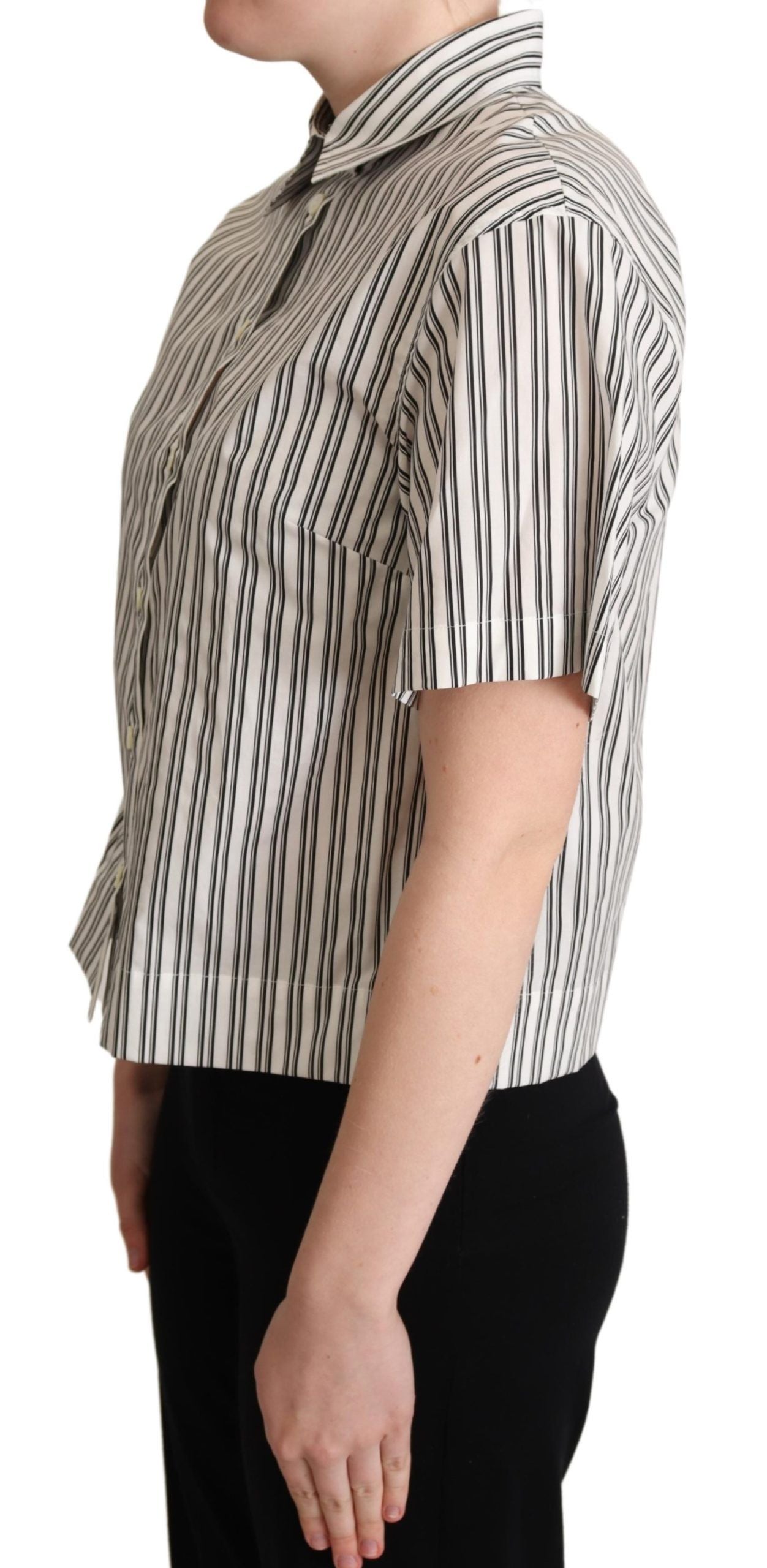 Striped Cotton Shirt — White