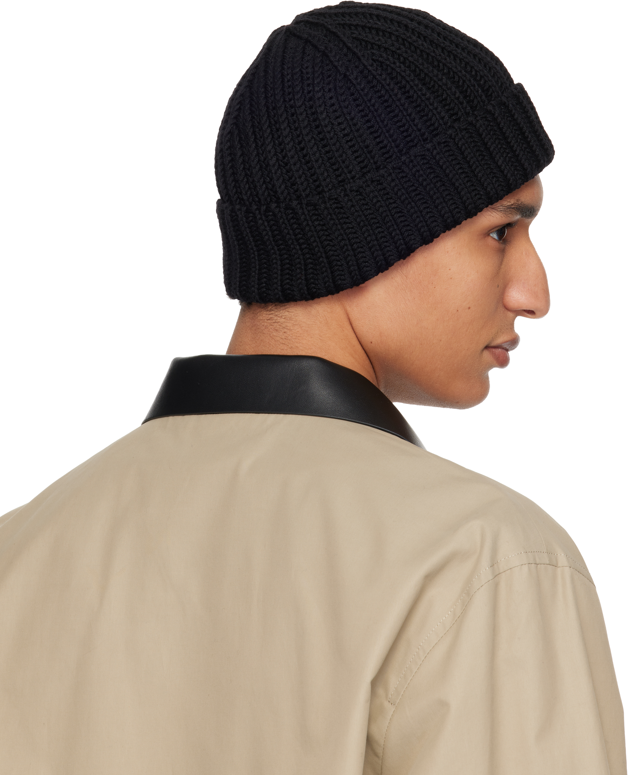 Black Safety Pin Beanie