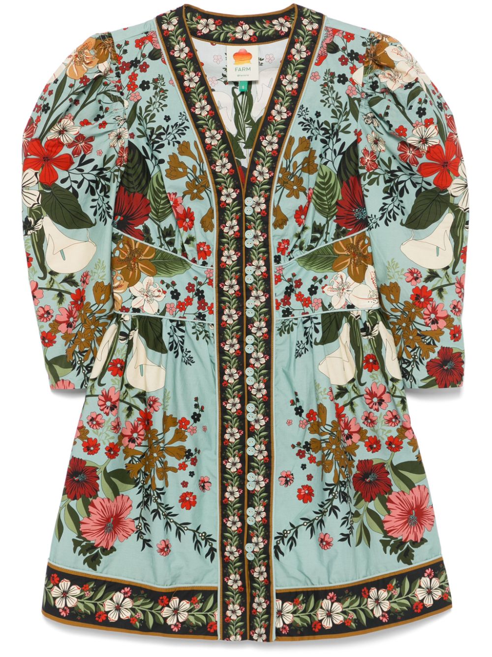 Beauty Bouquet mini dress - Blue