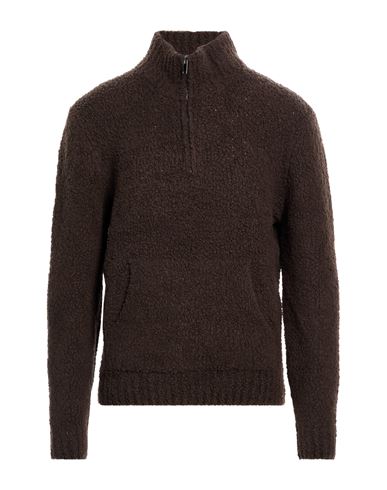 Lab Man Turtleneck Dark brown Size L Merino Wool, Polyamide