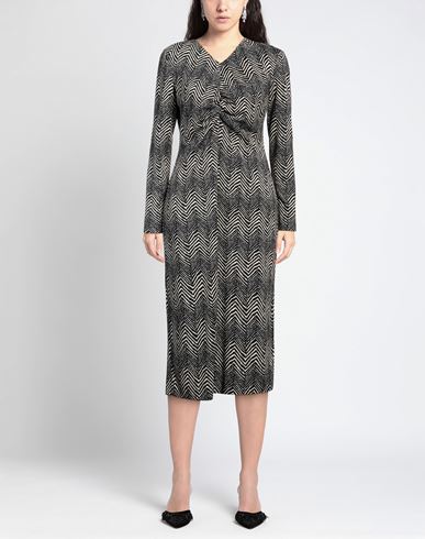 Caractère Woman Midi dress Beige Size 6 Viscose, Polyester, Elastane