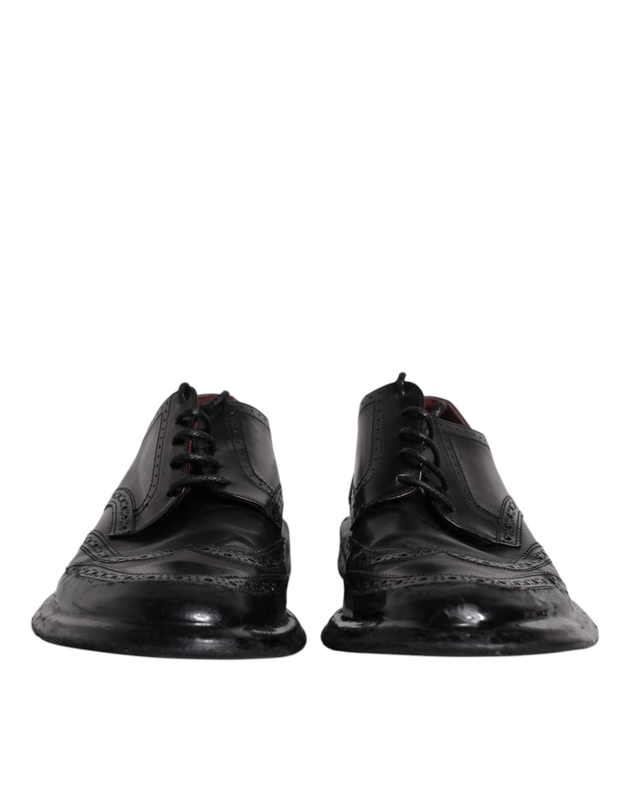 Calfskin Derby Wingtip Dress Shoe — Black