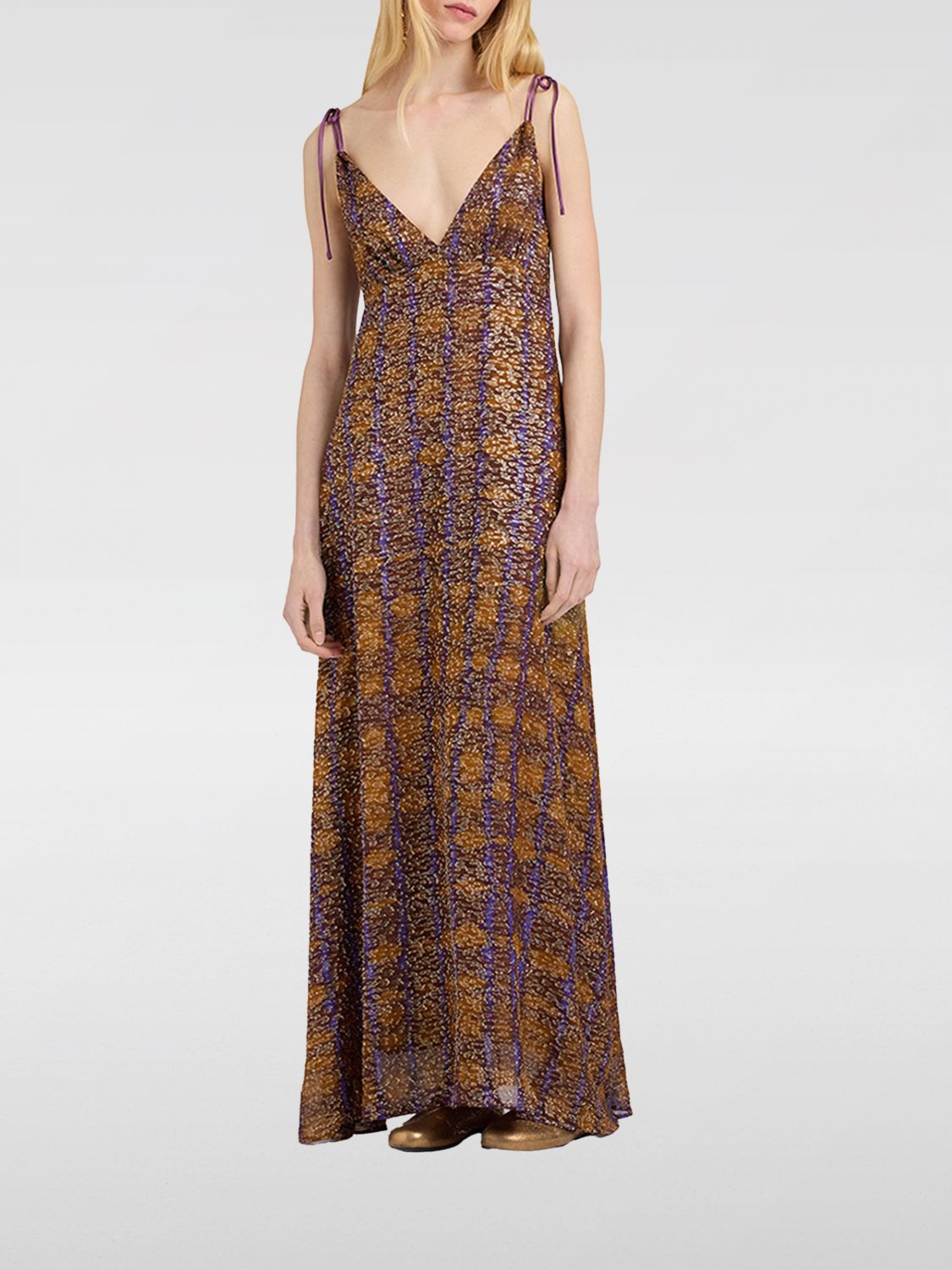 MOMONÌ Dress Woman color Leather