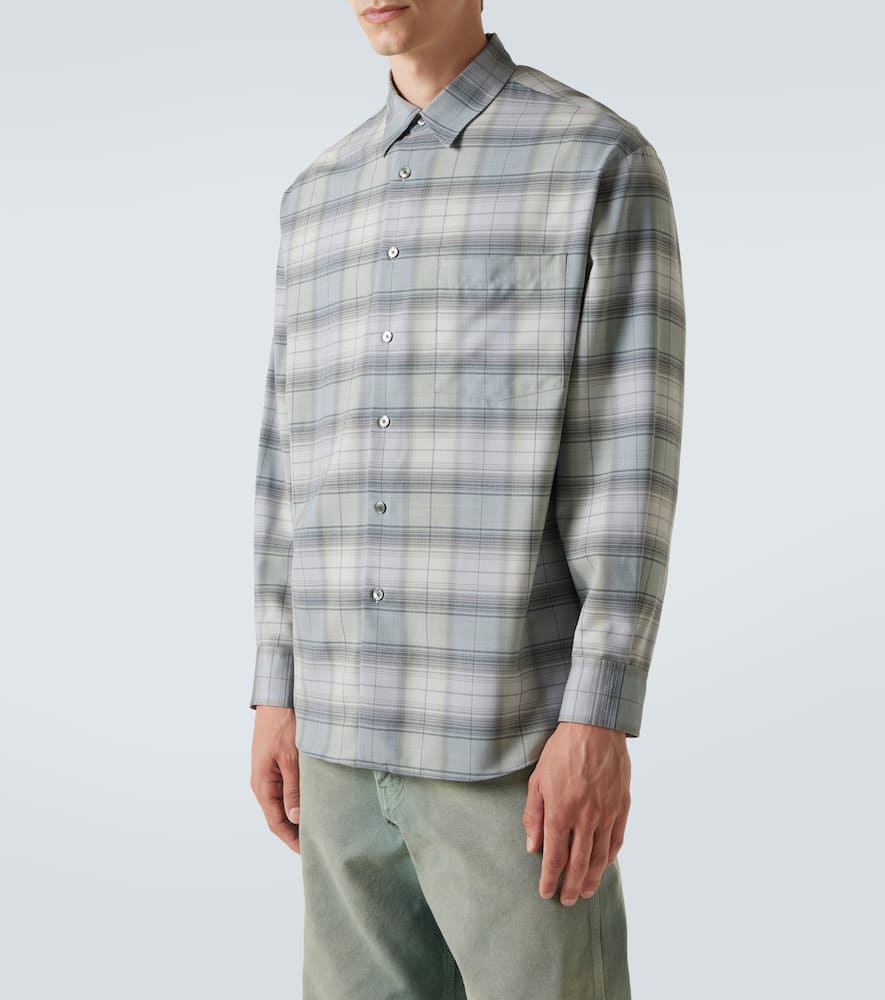 Checked wool shirt