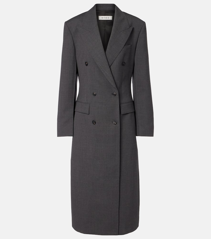 Róhe Double-breasted virgin wool coat