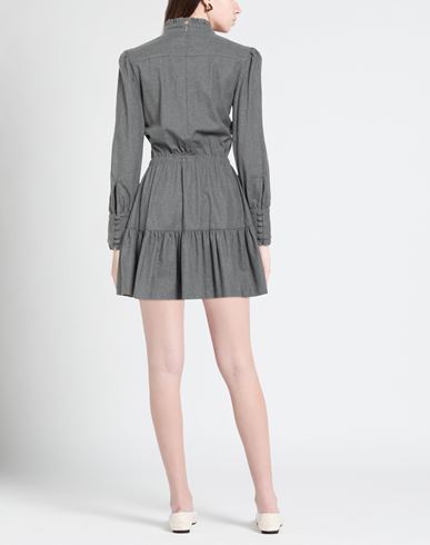 Woman Mini dress Grey Size 4 Cotton