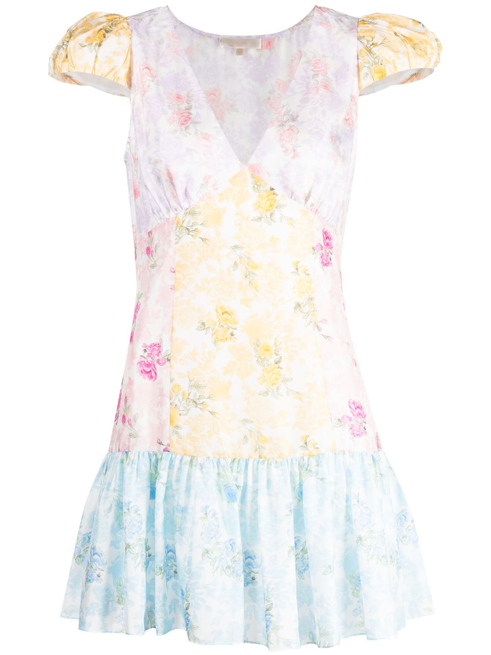 Russ patchwork floral-print minidress - Multicolour
