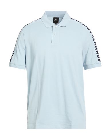 Man Polo shirt Light blue Size M Cotton