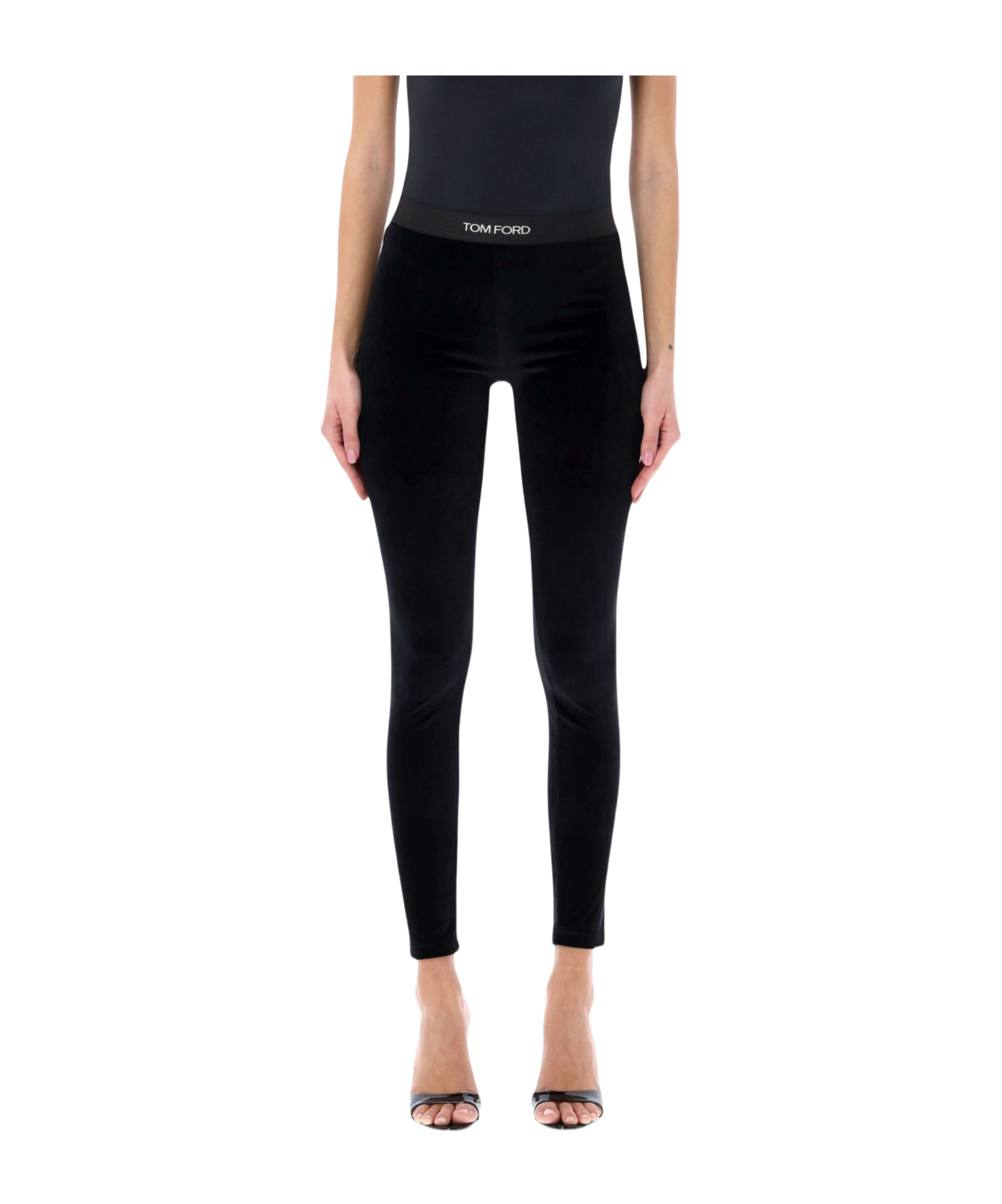 Stretch Lustrous Velour Signature Leggings
